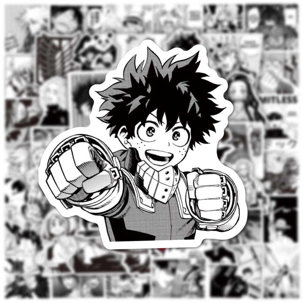 Anime Black White Mixed Stickers Decals Wholesale sticker supplier 